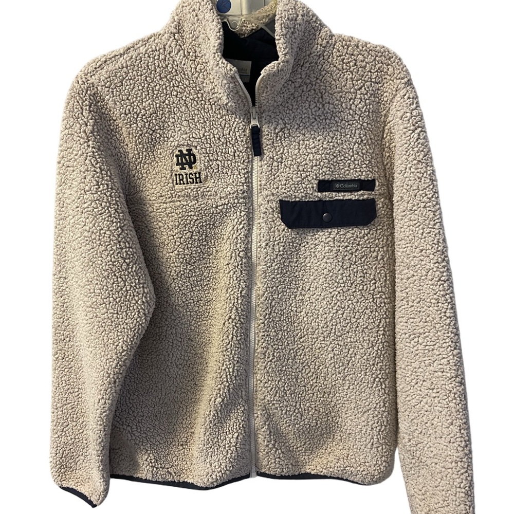 Columbia-Notre Dame Fighting Irish Mountainside Sherpa Women Zip Up Jacket Sz L
